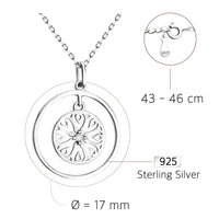 Kreis Halskette in 925 Silber