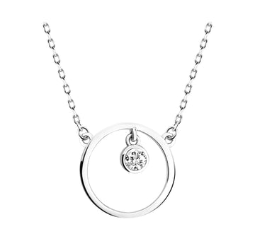 Kreis Halskette in 925 Silber