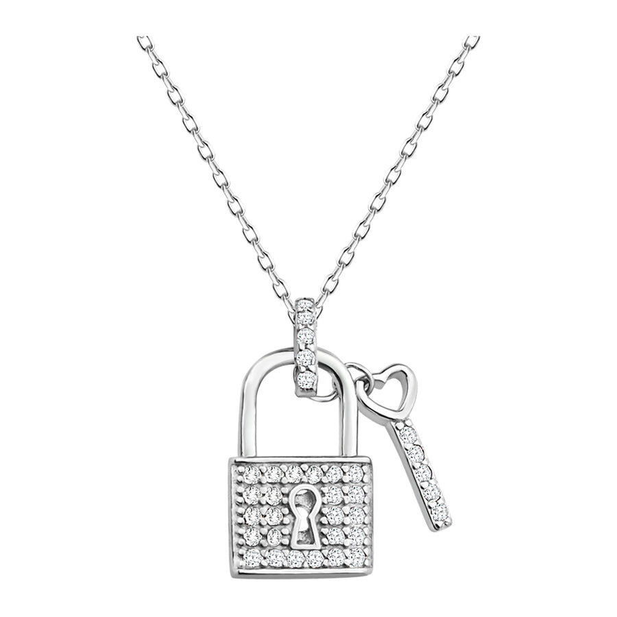Schloss Halskette in 925 Silber
