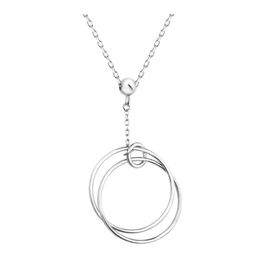 Kreis Halskette in 925 Silber