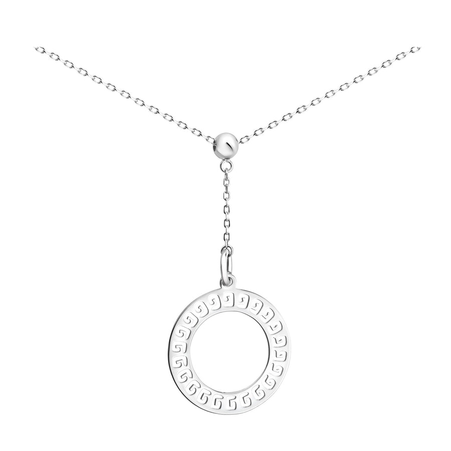 Kreis Halskette in 925 Silber