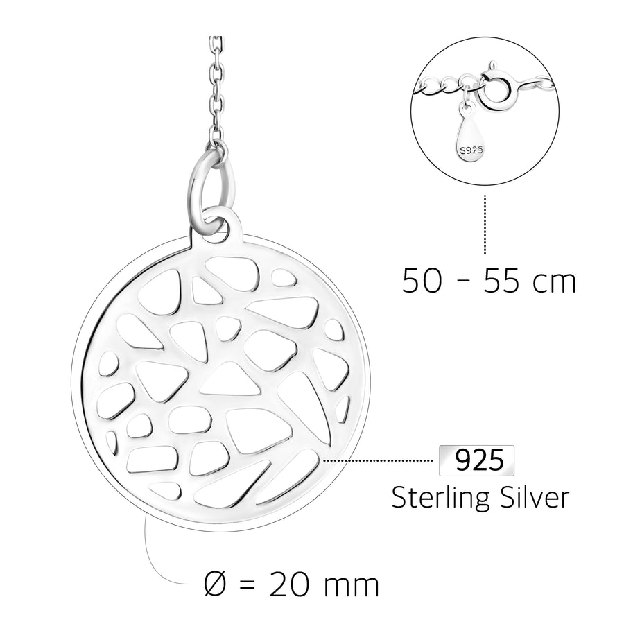 Ornament Halskette in 925 Silber