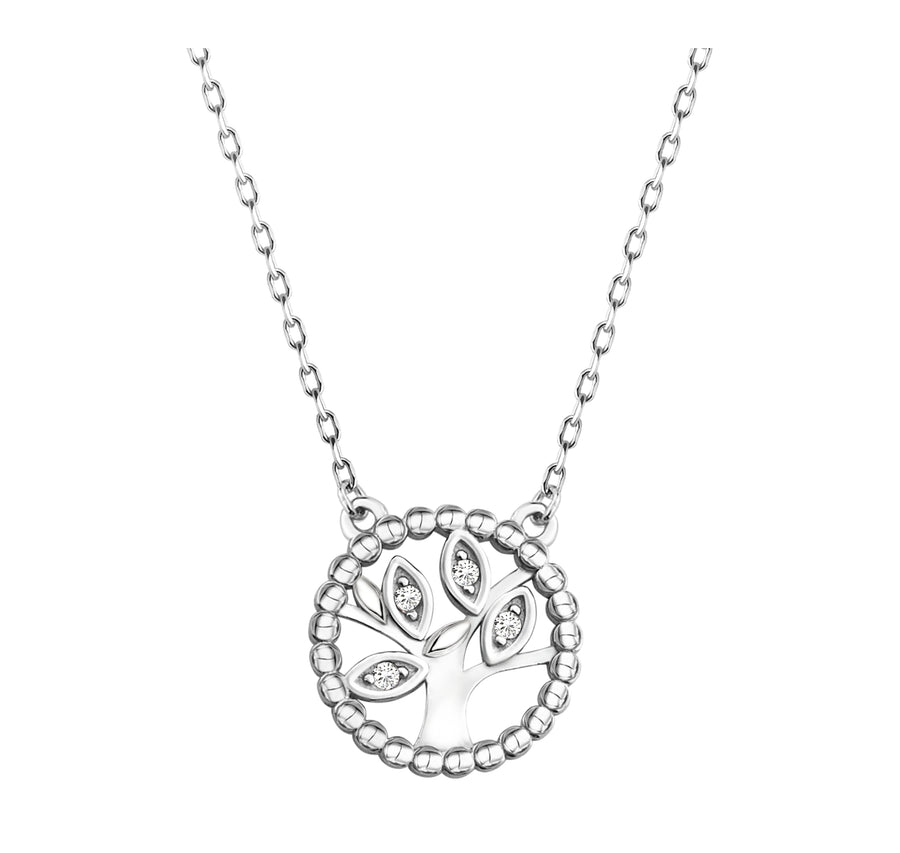 Baum Halskette in 925 Silber