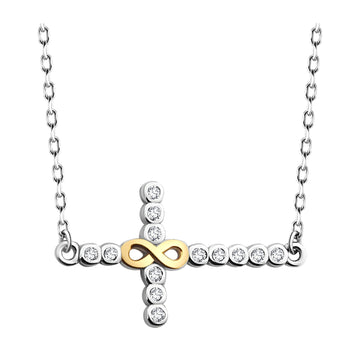 Kreuz Halskette in 925 Silber