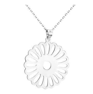 Blume Halskette in 925 Silber