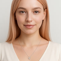 Kompass Halskette in 925 Silber