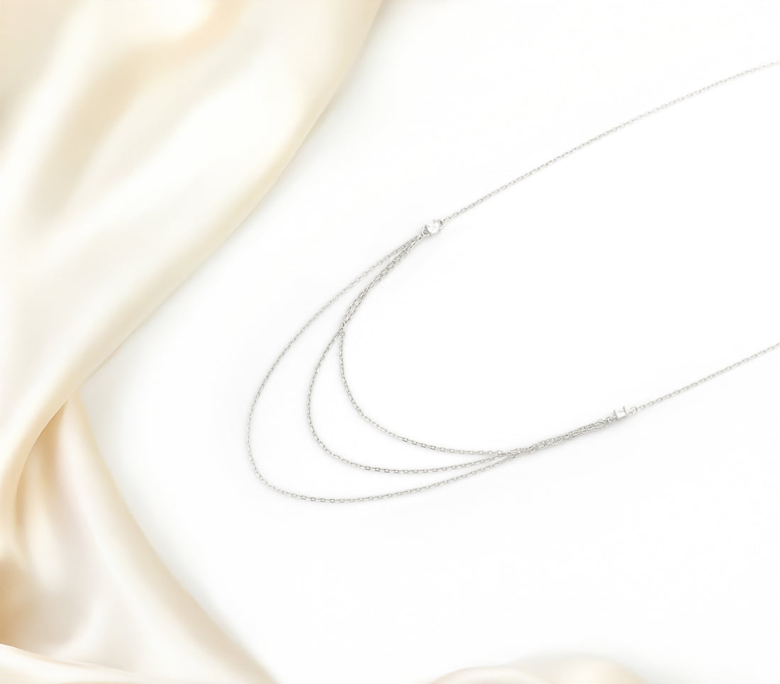 Layer Halskette in 925 Silber