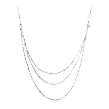 Layer Halskette in 925 Silber