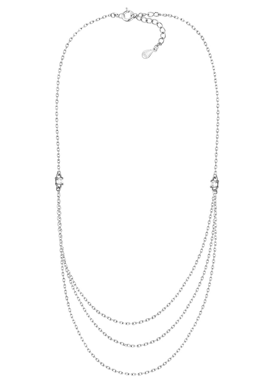 Layer Halskette in 925 Silber