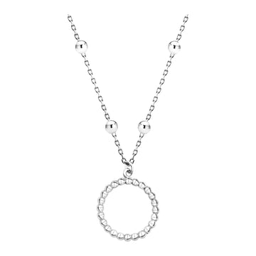 Kreis Halskette in 925 Silber