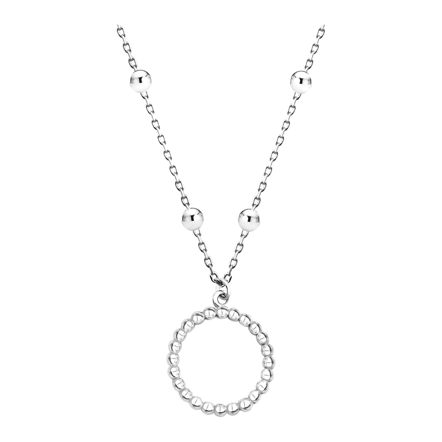 Kreis Halskette in 925 Silber