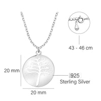 Baum Halskette in 925 Silber