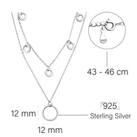 Layer Halskette in 925 Silber