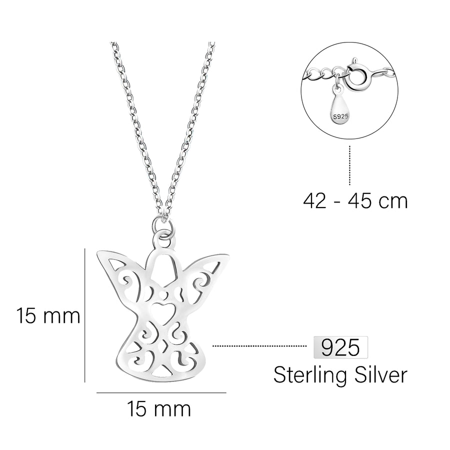 Engel Halskette in 925 Silber