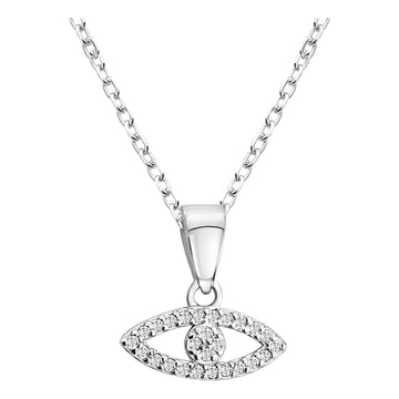 Auge Halskette in 925 Silber