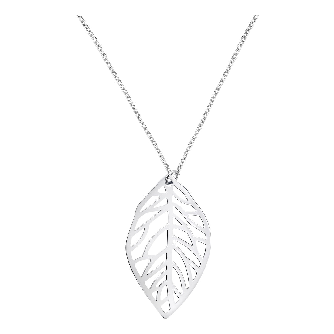 Blatt Halskette in 925 Silber