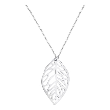 Blatt Halskette in 925 Silber