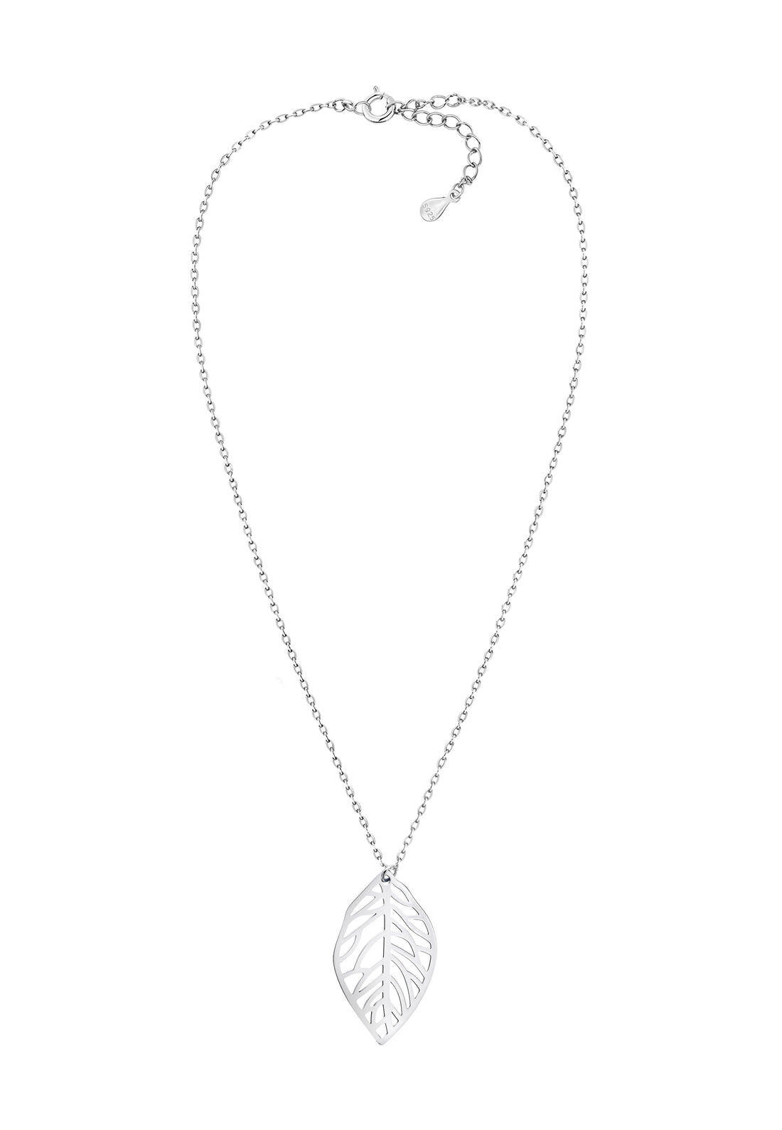 Blatt Halskette in 925 Silber