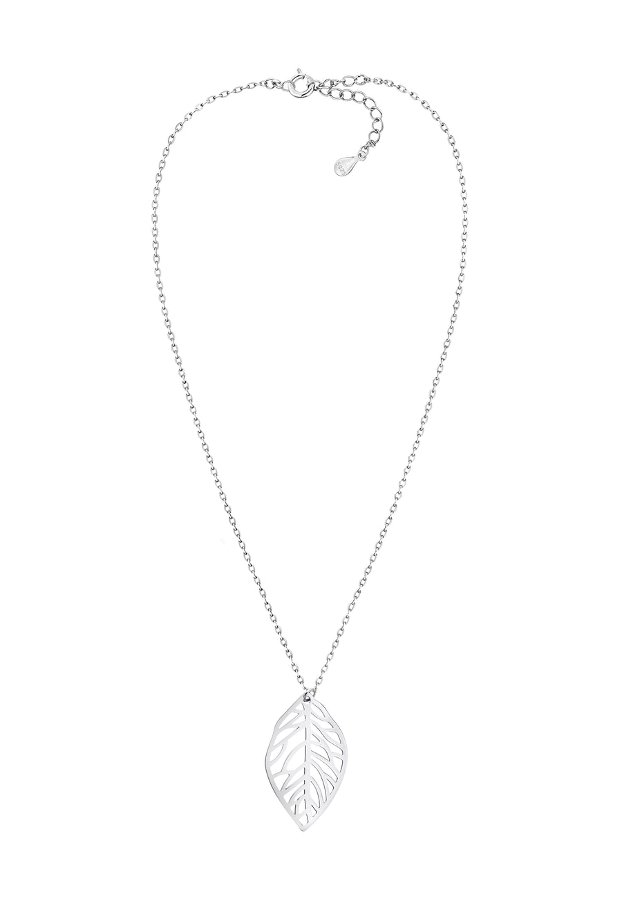 Blatt Halskette in 925 Silber
