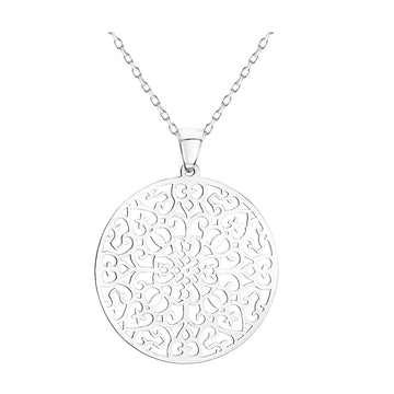 Ornament Halskette in 925 Silber