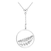 Blatt Halskette in 925 Silber