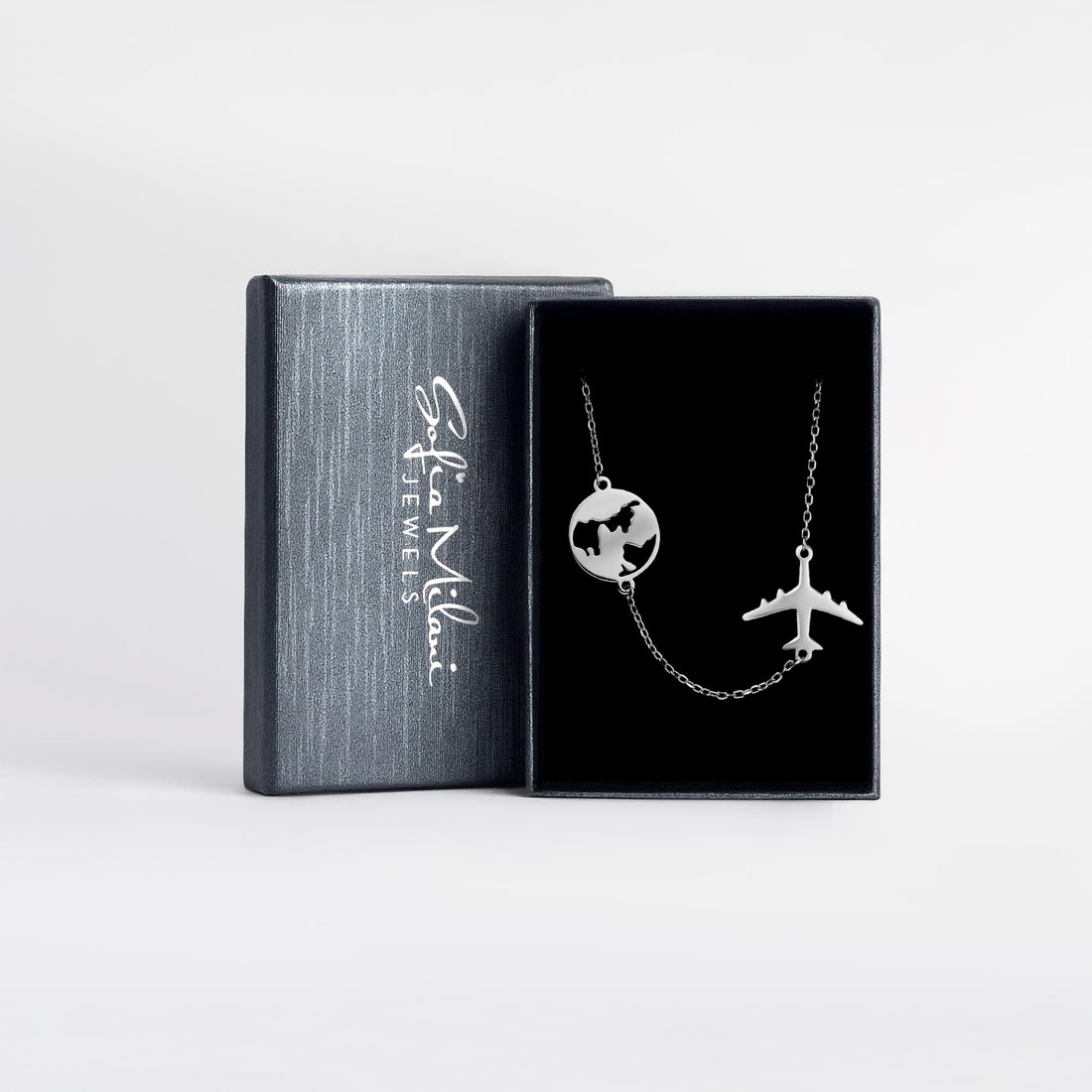 Welt Halskette in 925 Silber