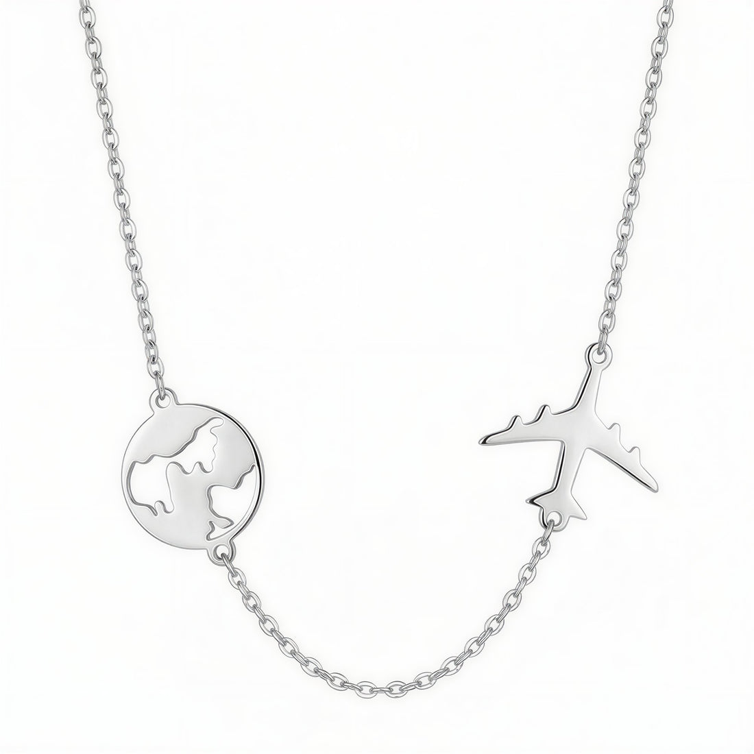 Welt Halskette in 925 Silber