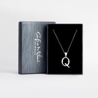 Buchstabe Halskette in 925 Silber