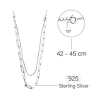 Layer Halskette in 925 Silber