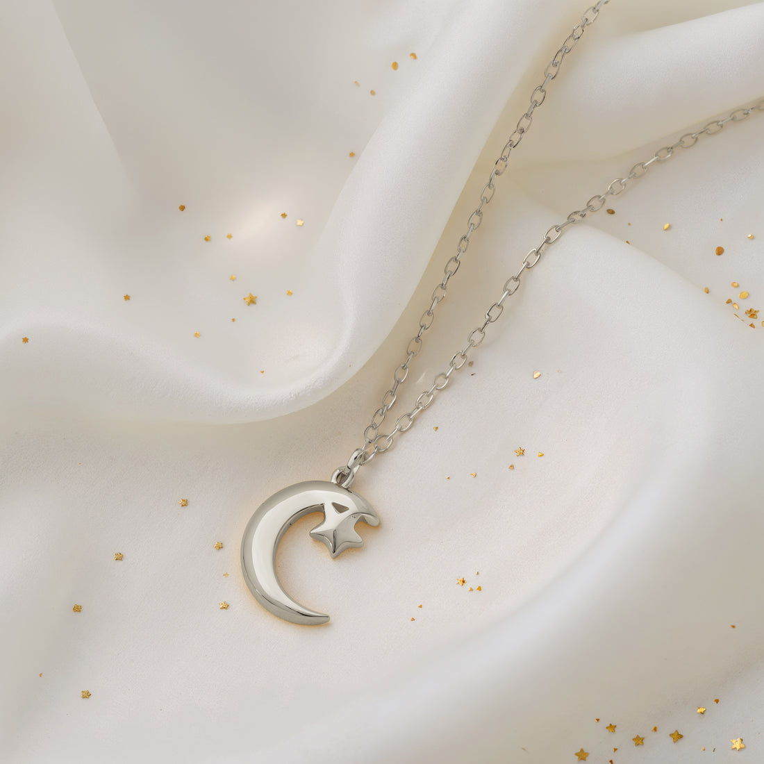 Mond Halskette in 925 Silber