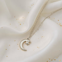 Mond Halskette in 925 Silber