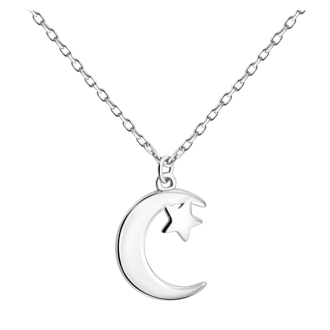 Mond Halskette in 925 Silber