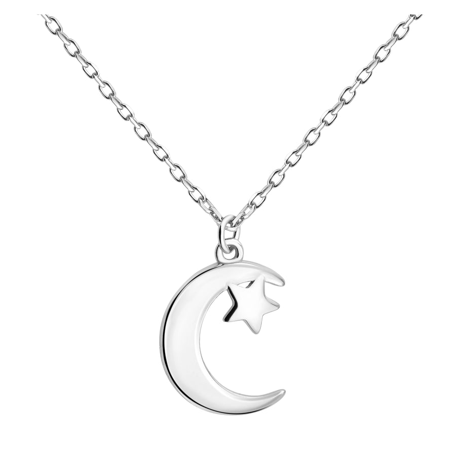 Mond Halskette in 925 Silber