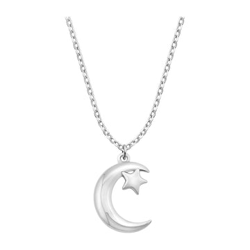 Mond Halskette in 925 Silber