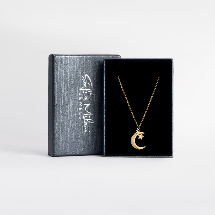 Mond Halskette in 925 Silber