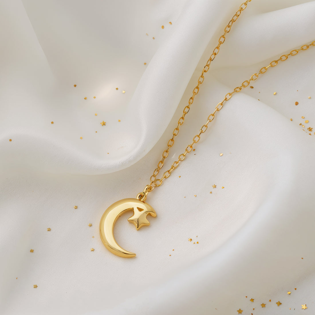 Mond Halskette in 925 Silber