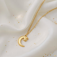Mond Halskette in 925 Silber