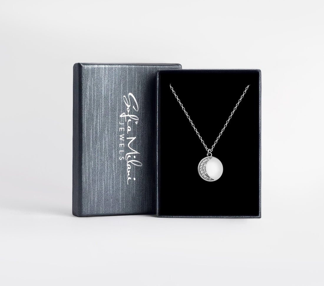 Mond Halskette in 925 Silber