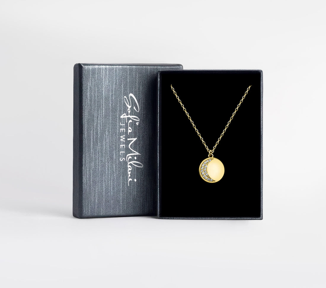 Mond Halskette in 925 Silber
