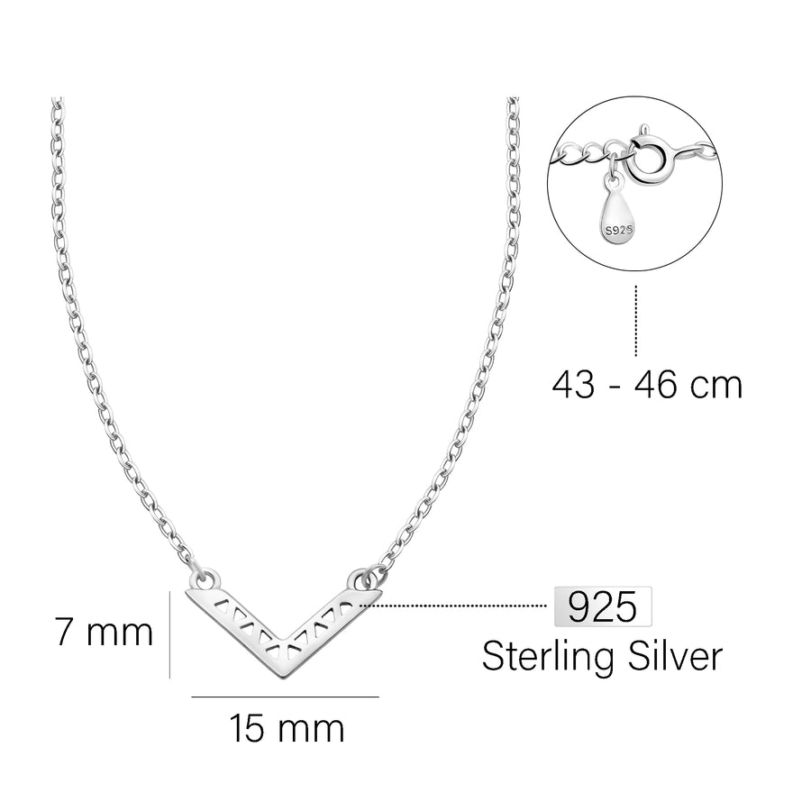 Dreieck Halskette in 925 Silber