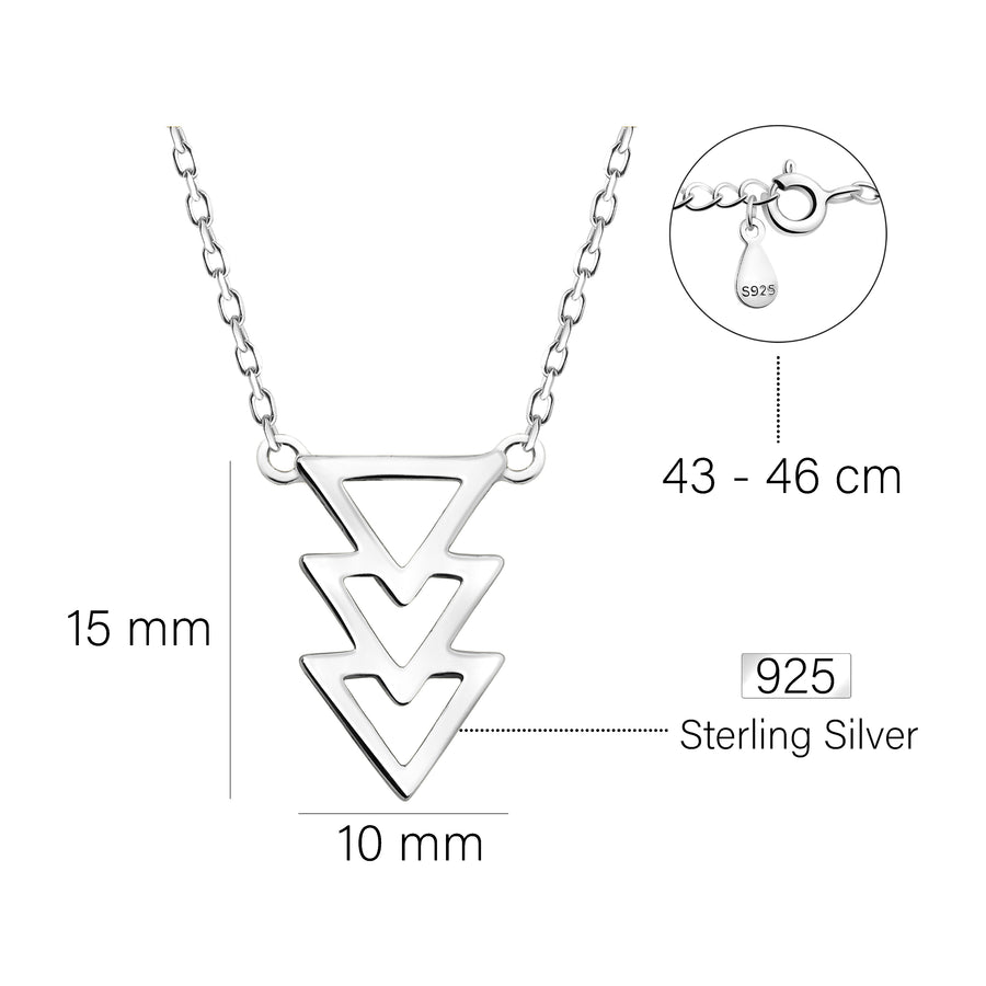 Dreieck Halskette in 925 Silber