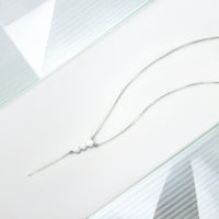 Quadrat Halskette in 925 Silber