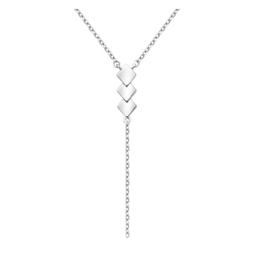 Quadrat Halskette in 925 Silber