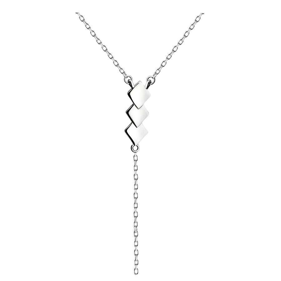 Quadrat Halskette in 925 Silber