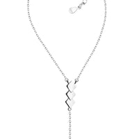 Quadrat Halskette in 925 Silber