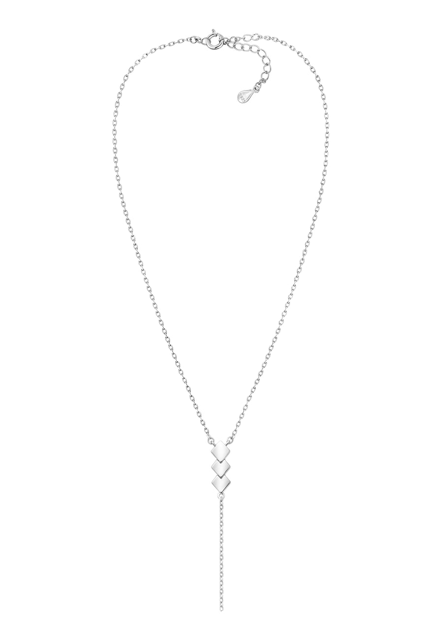 Quadrat Halskette in 925 Silber
