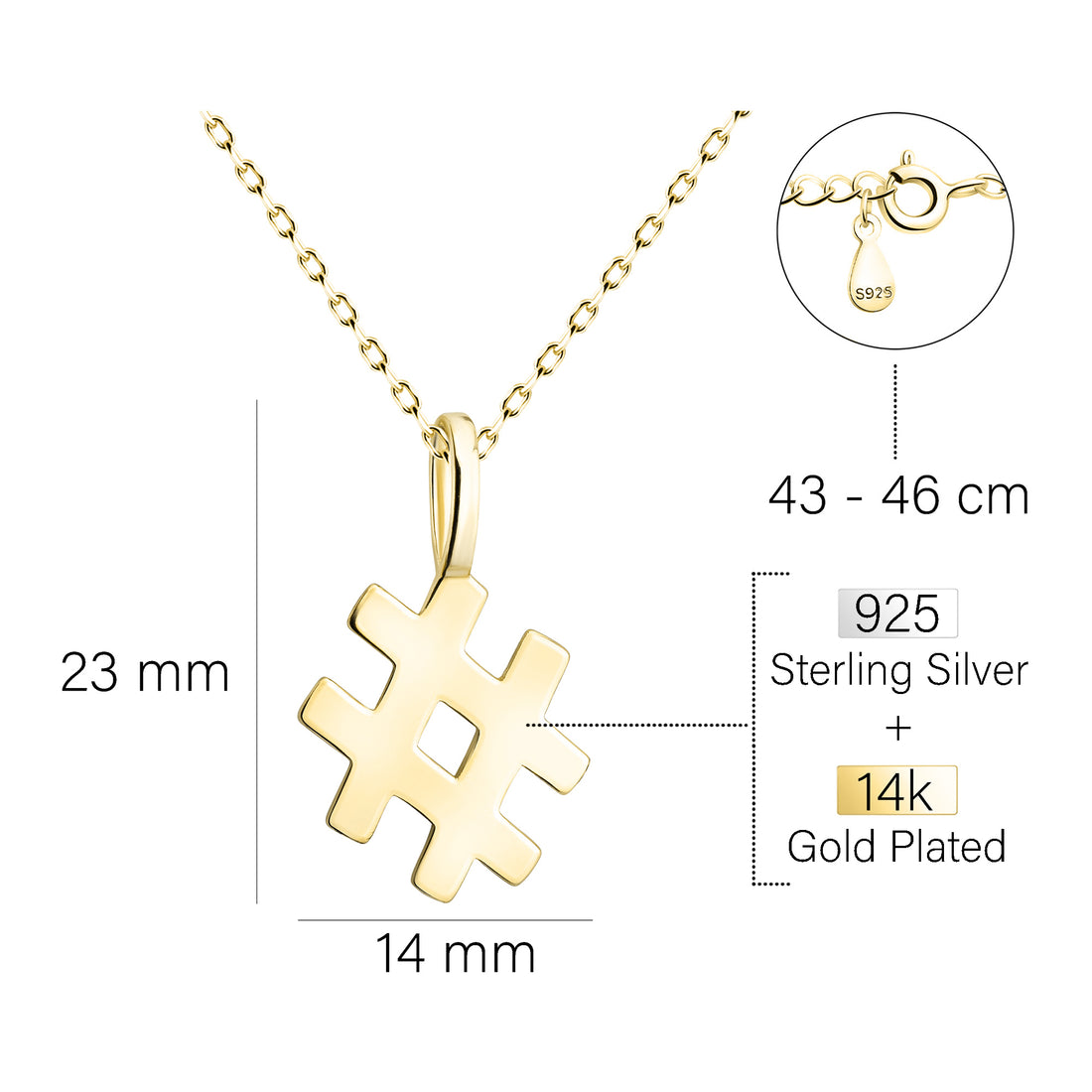 Puzzle Halskette in 925 Silber
