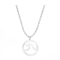 Kreis Welle Halskette in 925 Silber
