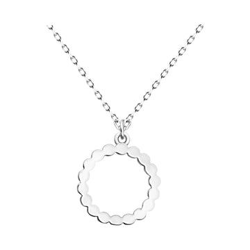 Kreis Halskette in 925 Silber