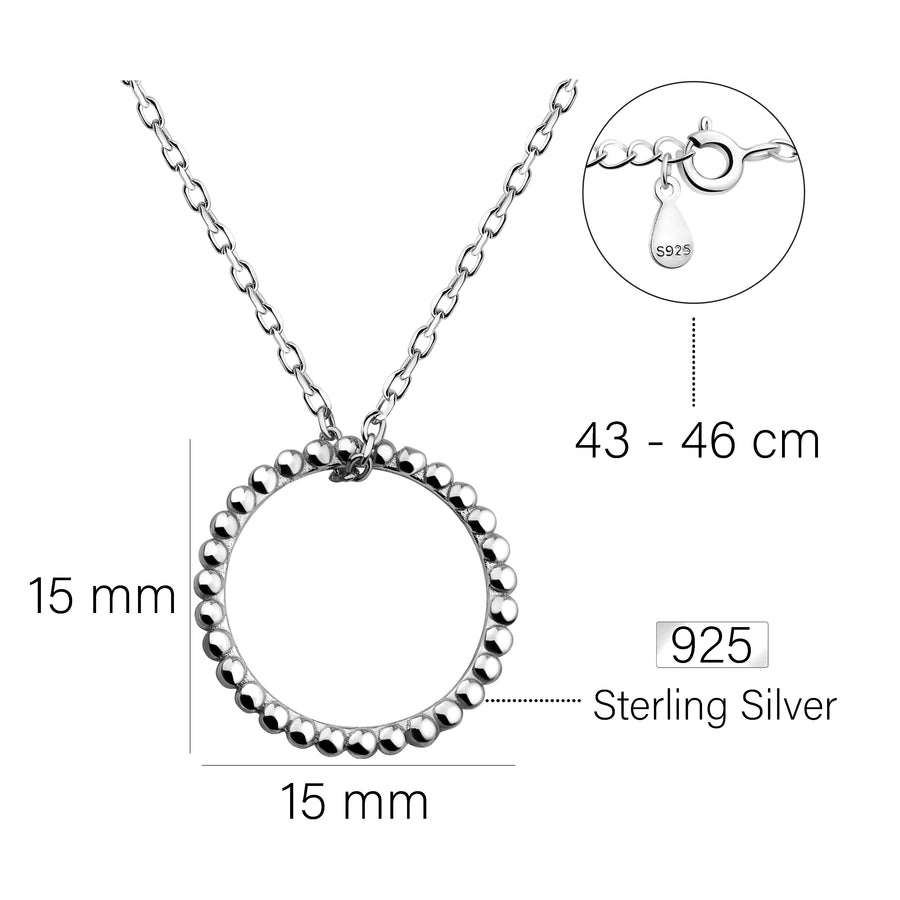 Kreis Halskette in 925 Silber